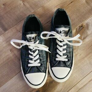 Converse Chuck Taylor All Star Metalic Black & Silver Sneakers